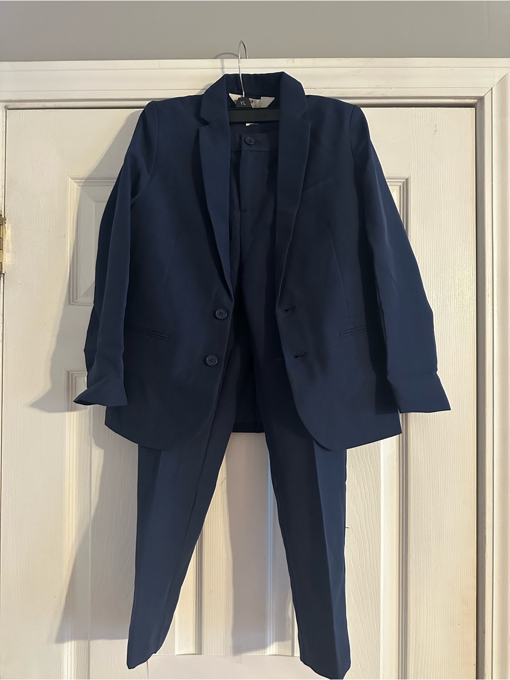 H&M Boys Navy Blue Blazer and Pants Set